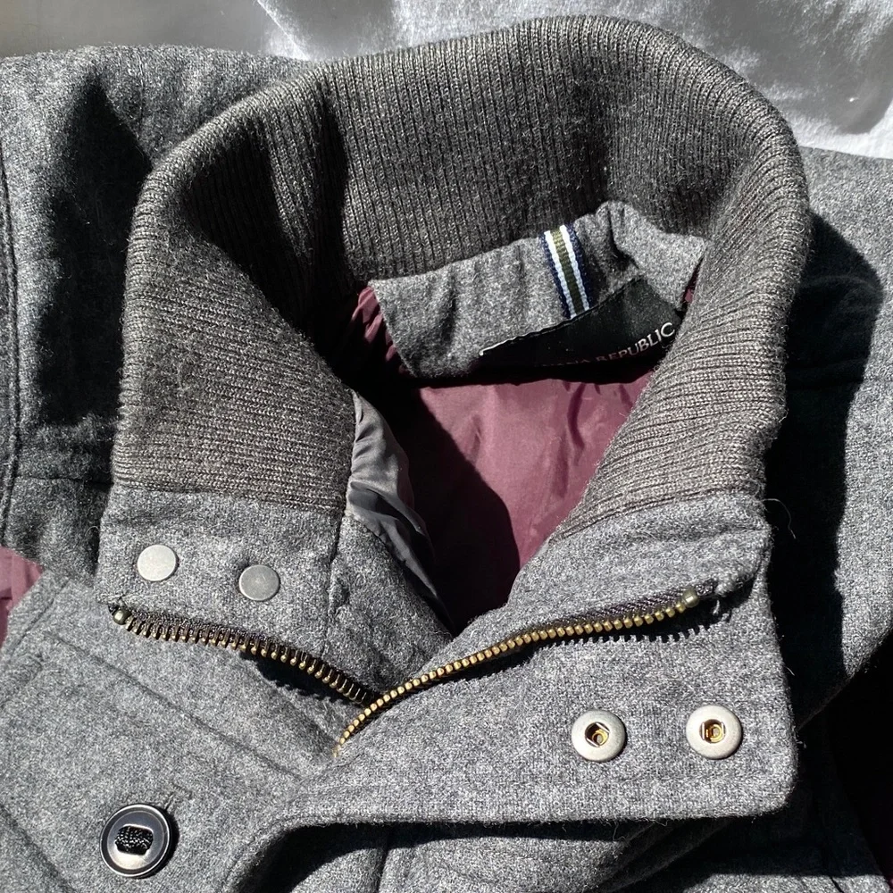 Banana Republic Men's Gray Wool Blend Vest with Full Zipper Men’s-M NWOT - Picture 5 of 6